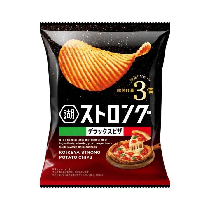 Koikeya STRONG Thick-Cut Potato Chips – Deluxe Pizza Flavor 53g