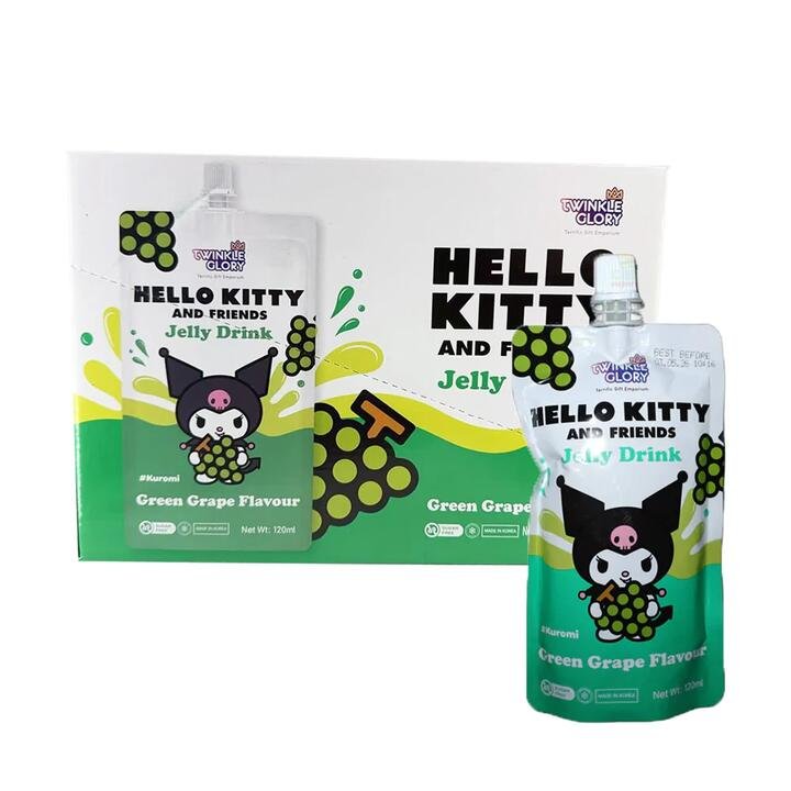 Twinkle Glory Hello Kitty & Friends Zero-Sugar Jelly Drink – Green Grape Flavour 120 ml × 10 Pouches Gourmet Grocer Twinkle Glory Hello Kitty & Friends Zero-Sugar Jelly Drink – Green Grape Flavour 120 ml × 10 Pouches