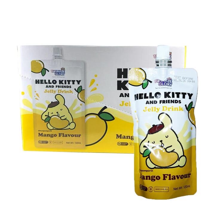 Twinkle Glory Hello Kitty & Friends Zero-Sugar Squeezable Jelly Drink – Mango Flavour 120 ml × 10 Pouches Gourmet Grocer Twinkle Glory Hello Kitty & Friends Zero-Sugar Squeezable Jelly Drink – Mango Flavour 120 ml × 10 Pouches