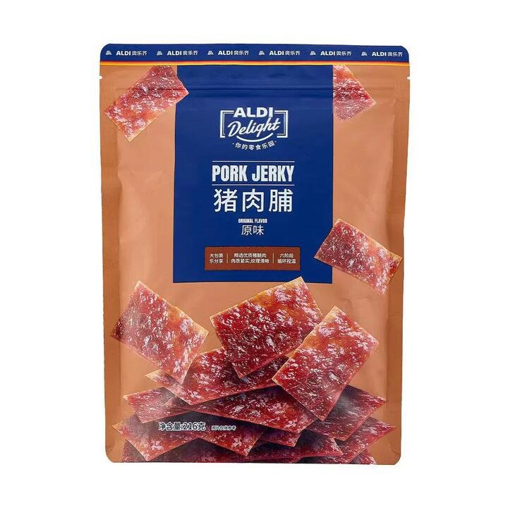 Aldi Delight Pork Jerky Original Flavor 216g – Limited Import Gourmet Grocer Aldi Delight Pork Jerky Original Flavor 216g – Limited Import