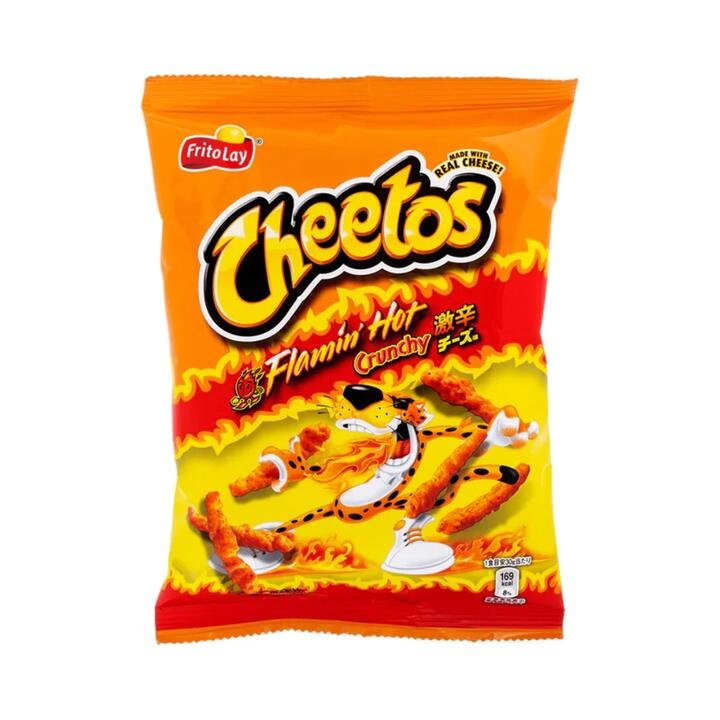 Cheetos Flamin' Hot Crunchy 65g – Spicy Cheese Corn Snacks