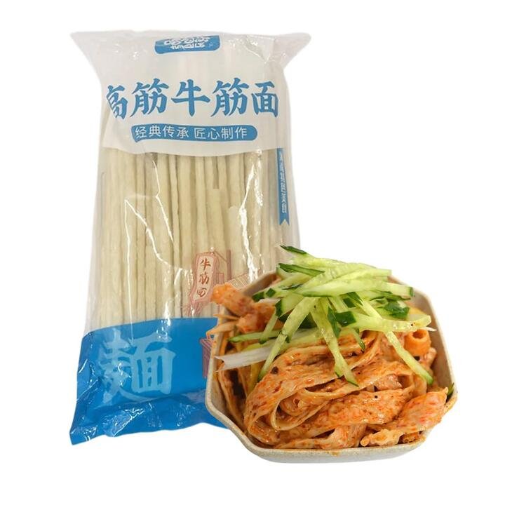 Haqile High-Gluten Niujin Wheat Noodles 500g - Chewy Beef-Tendon-Style Noodles