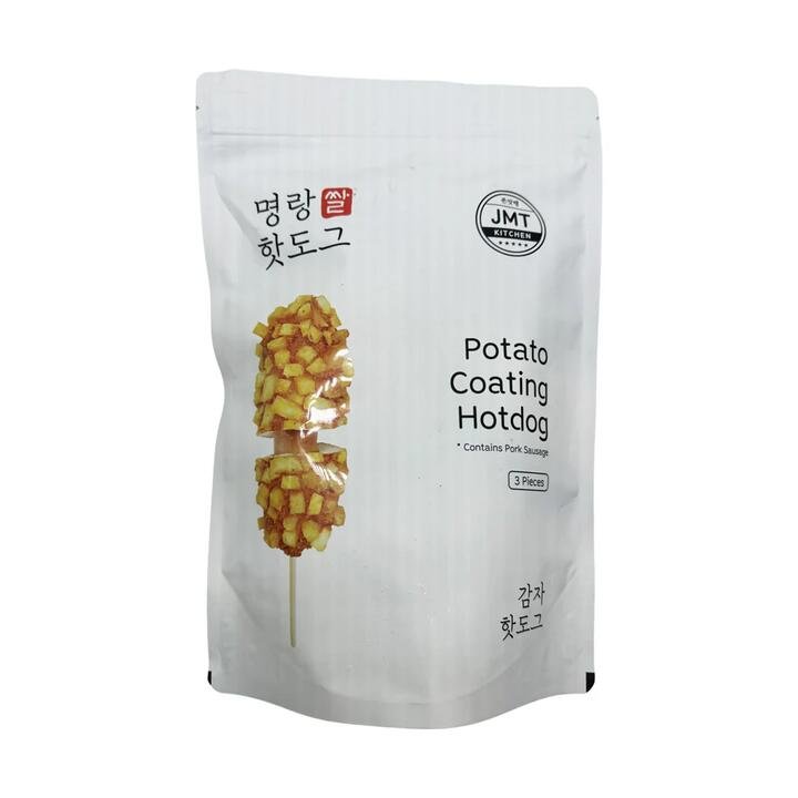 JMT Kitchen Potato Coating Hotdog – 3 Pieces - Korean Potato Corn Dogs