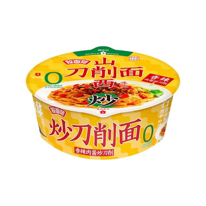Jinmailang Lamian Fan Shanxi Knife-Cut Noodles – Spicy Meat Sauce 110g - Dry-Mix Instant Bowl