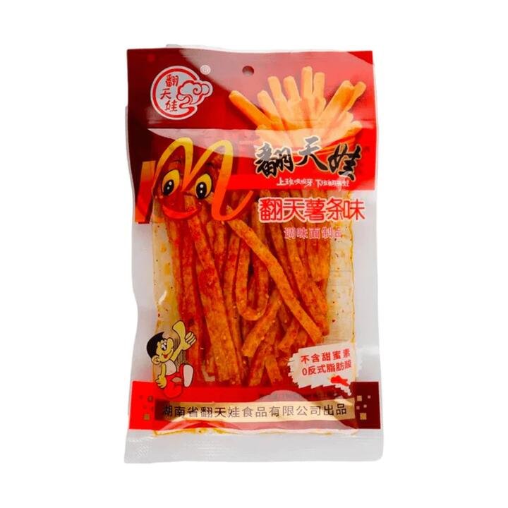 Fantianwa Spicy Wheat Gluten Sticks (French Fries Style) 136g - Chinese Latiao Snack