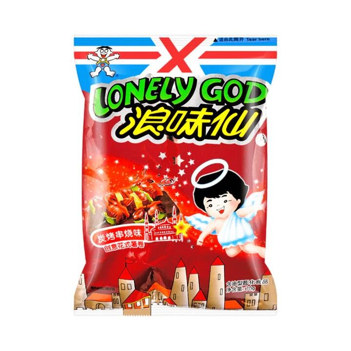 Want Want Lonely God Potato Twists - Charcoal BBQ Skewer Flavor 70g
