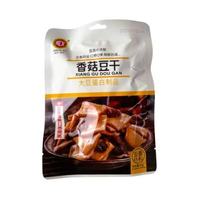 Zhouyi Shiitake Braised Tofu - Five-Spice 80g - Ready-to-Eat Tofu Snack