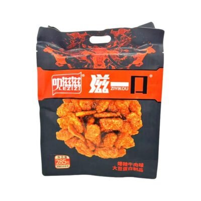 Lezizi Ziyikou Extra Spicy Beef‑Flavoured Soy Protein Snack 285g