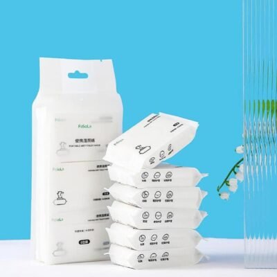 FaSoLa Portable Wet Toilet Paper - 7 Sheets x 6 Packs