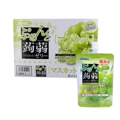 Orihiro Japanese Konjac Jelly, Muscat Grape Flavour, 46 Calories, 130g x 8 Gourmet Grocer Orihiro Japanese Konjac Jelly, Muscat Grape Flavour, 46 Calories, 130g x 8