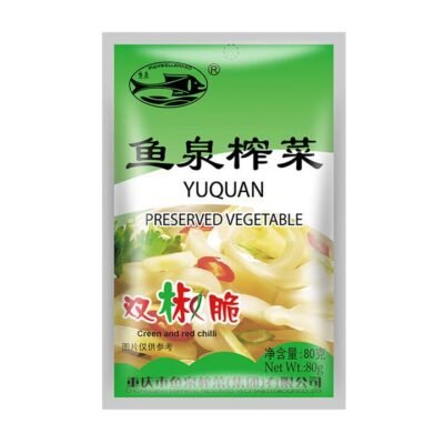 Yuquan Double Pepper Crunchy Preserved Vegetables – 80g x 4 Gourmet Grocer Yuquan Double Pepper Crunchy Preserved Vegetables - 80g x 4