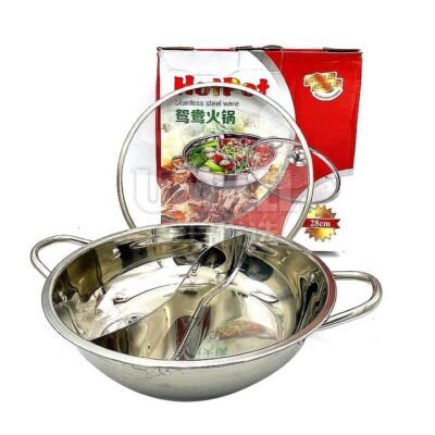 Mingtai Stainless Steel Dual-Sided Hot Pot - 28cm