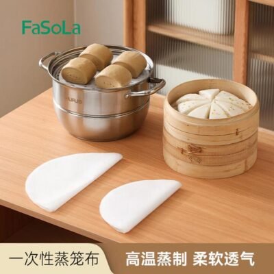 FaSola Disposable Steamer Liners – 24cm, White, 60 Pieces Gourmet Grocer FaSola Disposable Steamer Liners - 24cm, White, 60 Pieces