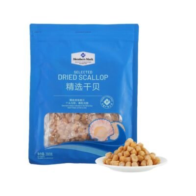 Member's Mark Selected Dried Scallops 300g – Premium Conpoy for Broths, Rice & Stir-Fry Dishes