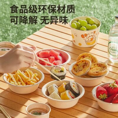 Cooker King Biodegradable Disposable Tableware Set – 10 Pairs Chopsticks + 10 Bowls + 10 Cups - Eco-Friendly Picnic & Party Pack