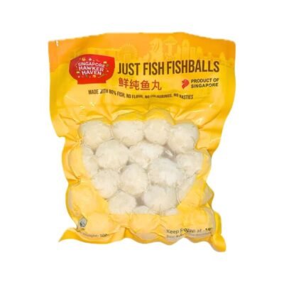 Singapore Hawker Haven Just Fish Fishballs 300g – Singapore-Style Fish Balls, 80% Fish, No Flour
