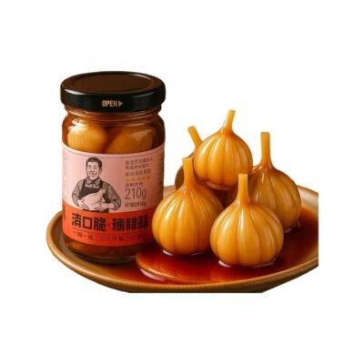 Haosuan Dao Sweet & Sour Pickled Garlic – Crunchy & Refreshing 210g - Chinese Sugar-Vinegar Pickled Garlic