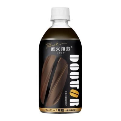 Doutor Direct-Fire Roasted Black Coffee (Unsweetened) 480ml – Ready-to-Drink Japanese Coffee