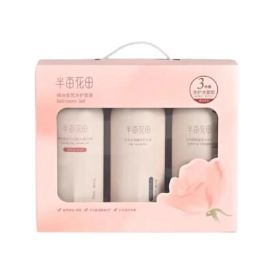 Half Acre Flower Field Essential Oil Scented Bath & Hair Care Set – Shampoo, Conditioner & Shower Gel, 500g x 3