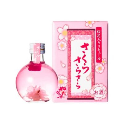 K-OKA Sakura Shimmer Sake Liqueur with Real Cherry Blossom, 11% ABV – 180ml