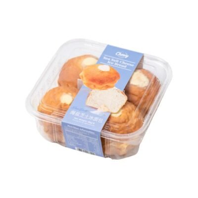 Chewy Sea Salt Cheese Ice Bread – 4 Pieces, 320g - Sweet & Salty Cream Cheese Buns