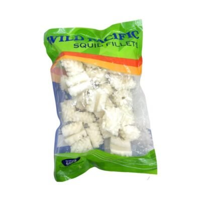 Wild Pacific Frozen Scored Squid Fillets 500g - Calamari Pieces