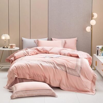 Heartin Mengman 4-Piece Bedding Set – Pink, Double (Gift Box)