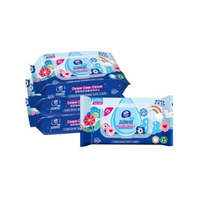 Vinda Wet Toilet Wipes – Alcohol‑Free & Fragrance‑Free, 60 Sheets x 3