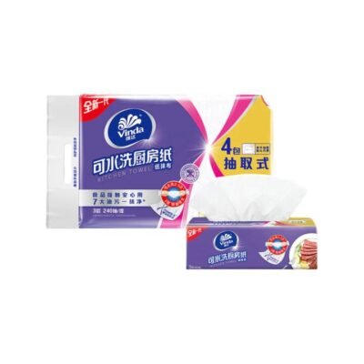 Vinda Kitchen Towel Tissues XL, 4-Ply — 60 Sheets x 4 Packs