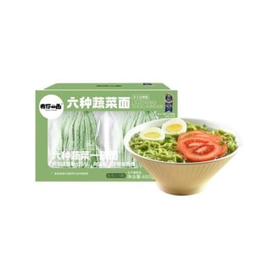 You Ni Yi Mian Handcrafted Sun‑Dried Six‑Vegetable Knife‑Cut Noodles 480g - Chinese Knife‑Shaved Style Dry Noodles
