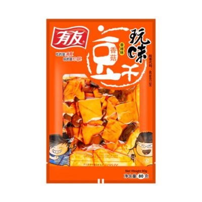 Youyou Spicy Shiitake Dried Tofu Snack 90g Gourmet Grocer Youyou Spicy Shiitake Dried Tofu Snack 90g
