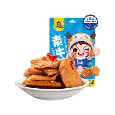 Haobashi Vegetarian Beef Slices – Sichuan Cold‑Eat Spicy 62g - Spicy Tofu Snack