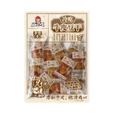 Haobashi Niupi Dried Tofu – Smoked BBQ & Mala Mix 360g - Sichuan Spicy Bean Curd Snack