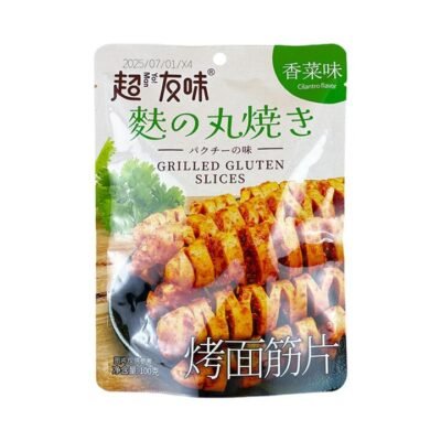 Chaoyouwei Grilled Gluten Slices – Cilantro Flavour 100g Gourmet Grocer Chaoyouwei Grilled Gluten Slices – Cilantro Flavour 100g