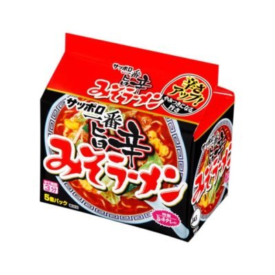Sapporo Ichiban Spicy Miso Ramen 102g x 5 Pack – Japanese Instant Noodle Soup