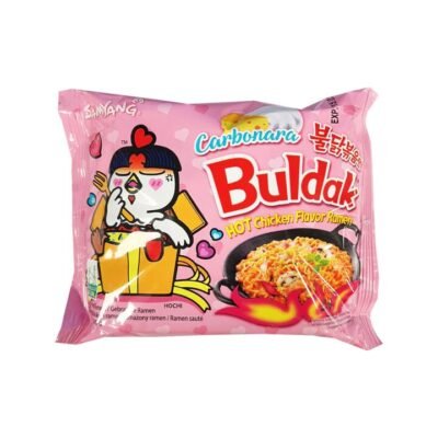 Samyang Buldak Carbonara Hot Chicken Flavor Ramen 130g - Korean Spicy Chicken Noodles