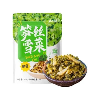 Yunshanban Bamboo Shoots with Xue Cai (Pickled Mustard Greens) 500g Gourmet Grocer Yunshanban Bamboo Shoots with Xue Cai (Pickled Mustard Greens) 500g