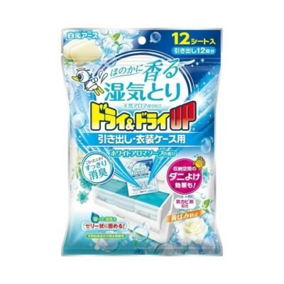 Hakugen Earth Dry & Dry UP Drawer Dehumidifier & Deodorizer - White Soap Scent - 12 Sheets