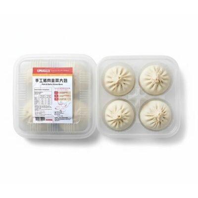 Frozen Handmade Pork & Garlic Chives Buns – 4 Pieces