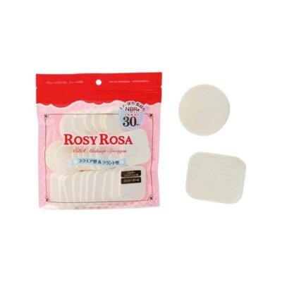 Rosy Rosa NBR Makeup Sponges – Round & Square, 30 Pieces
