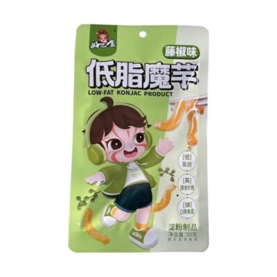Haobashi Low-Fat Konjac Strips – Green Sichuan Pepper 50g