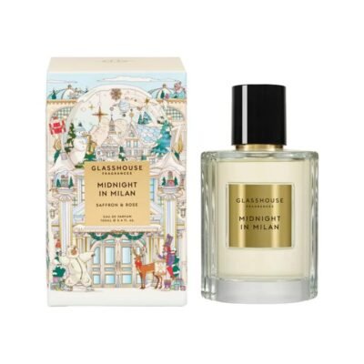 Glasshouse Fragrances Midnight in Milan Eau de Parfum 100ml – 2025 Holiday Gift Edition (Saffron & Rose)
