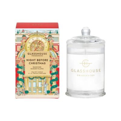 Glasshouse Fragrances Night Before Christmas Soy Candle 60g – Dancing Sugar Plums (Gift Box)