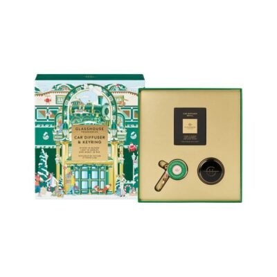 Glasshouse Fragrances 2025 Christmas Car Diffuser & Refill Gift Set with Keyring – Limited Edition