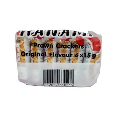 Hanami Prawn Crackers Original Flavour 15g x 6 - Shrimp Chips Snack Packs