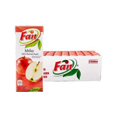 Fan 100% Apple Juice 250ml x 27 - Juice Boxes – Limited Import
