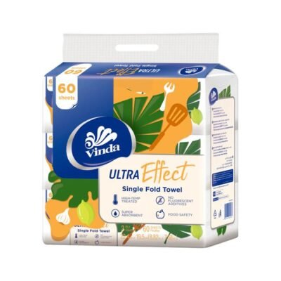 Vinda Ultra Effect Hanging Kitchen Paper Towels, Size L – 2-Ply, 180 Sheets