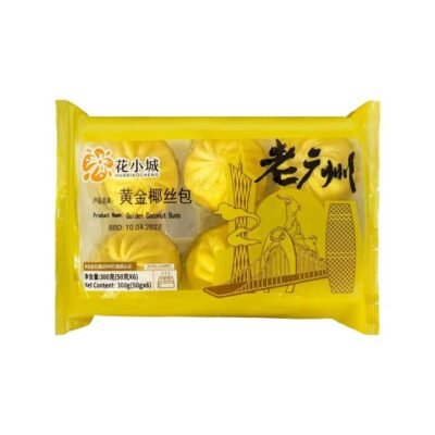 Huaxiaocheng Frozen Golden Coconut Buns 300g (6 Pieces)
