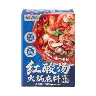 Youyan Youwei Guizhou Red Sour Soup Hot Pot Base 1.08kg (4 Packs) – Limited Import Gourmet Grocer Youyan Youwei Guizhou Red Sour Soup Hot Pot Base 1.08kg (4 Packs) – Limited Import