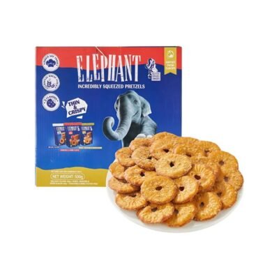 ELEPHANT Thin & Crispy Assorted Baked Pretzel Crackers 500g